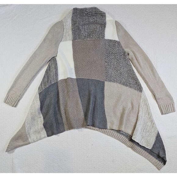 Chico's Drape-Front Colorblock Cardigan - Picture 6 of 10